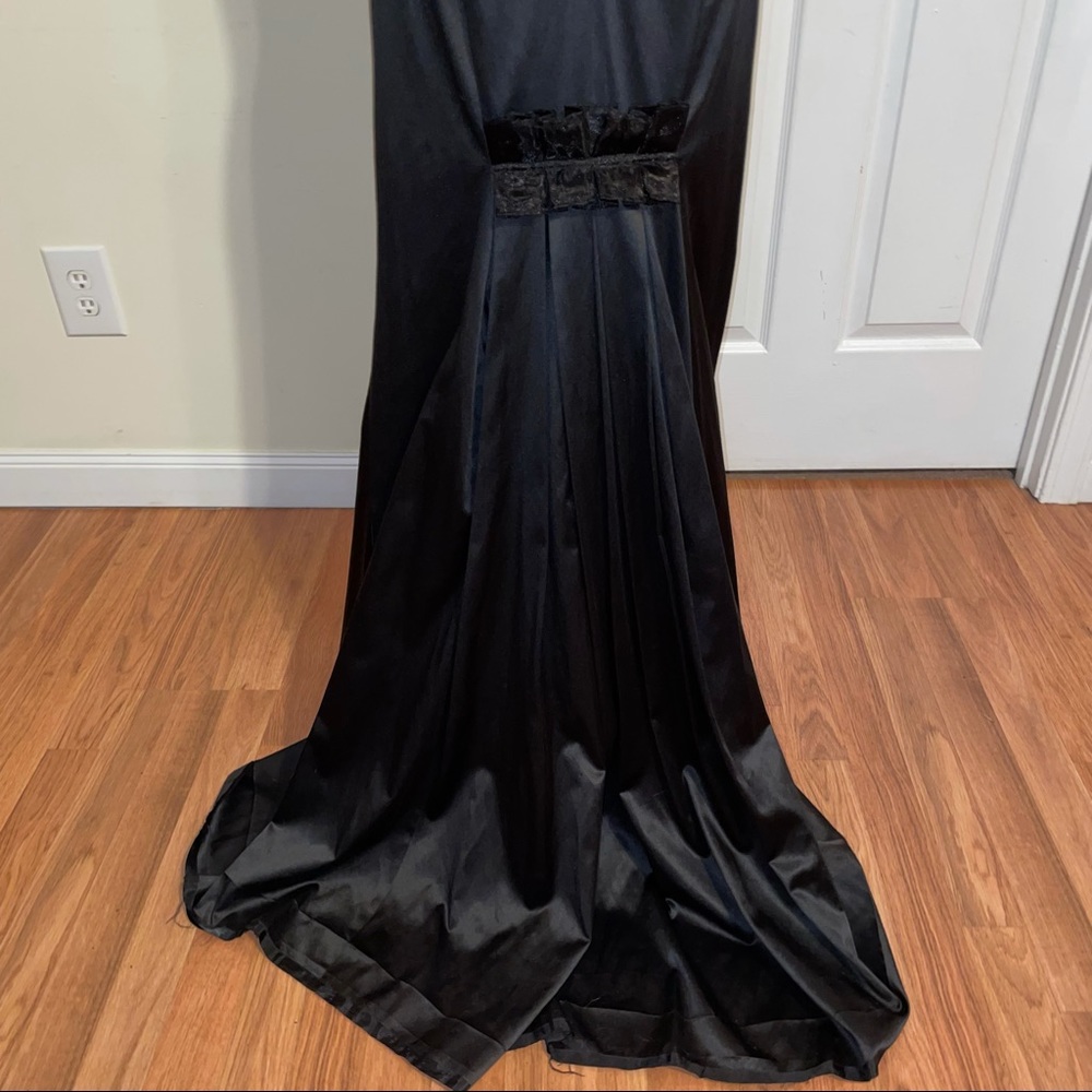 BCBGeneration Satin Black Dress Prom Black Tie Size 2 - Picture 9 of 15